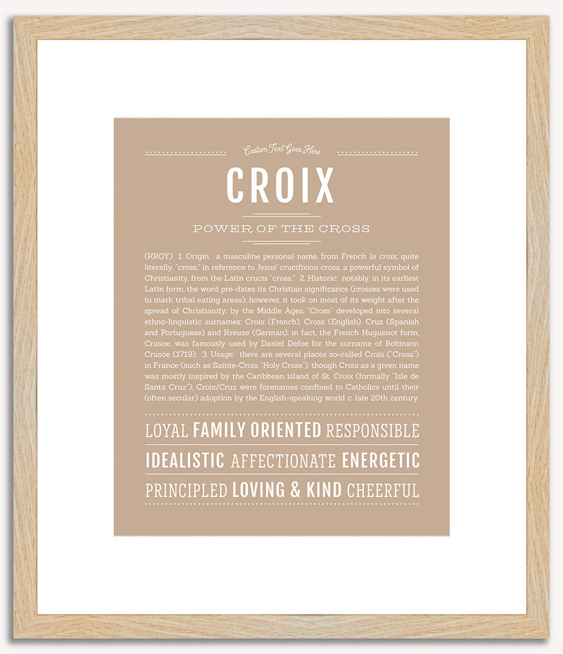 Croix | Name Art Print