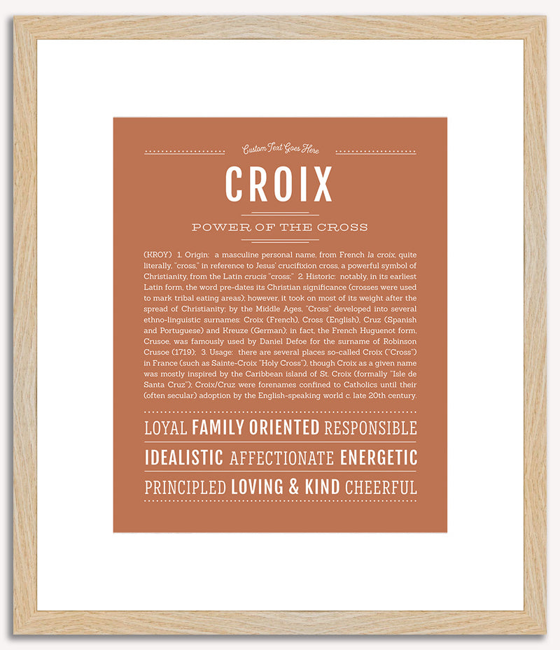 Croix | Name Art Print