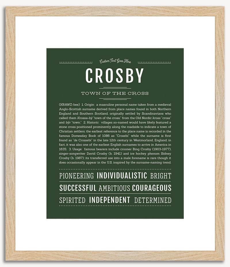 Crosby (male) | Name Art Print