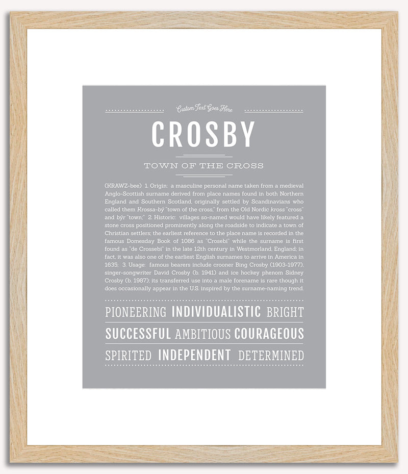 Crosby (male) | Name Art Print