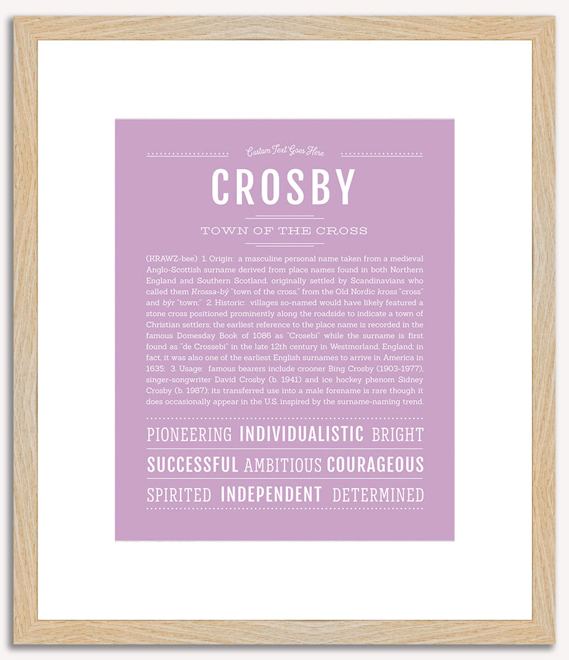 Crosby (male) | Name Art Print