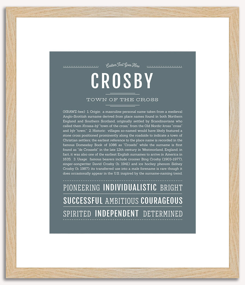 Crosby (female) | Name Art Print