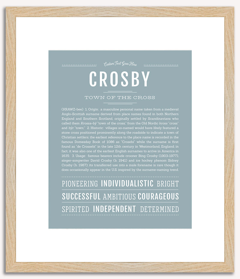 Crosby (male) | Name Art Print