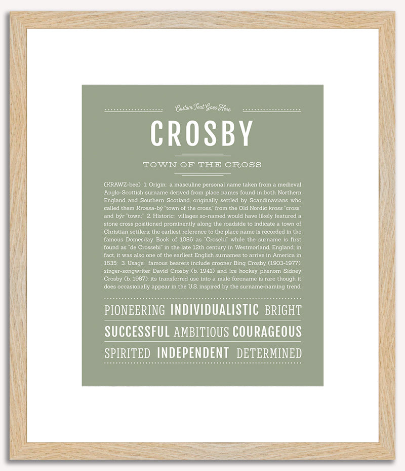 Crosby (male) | Name Art Print