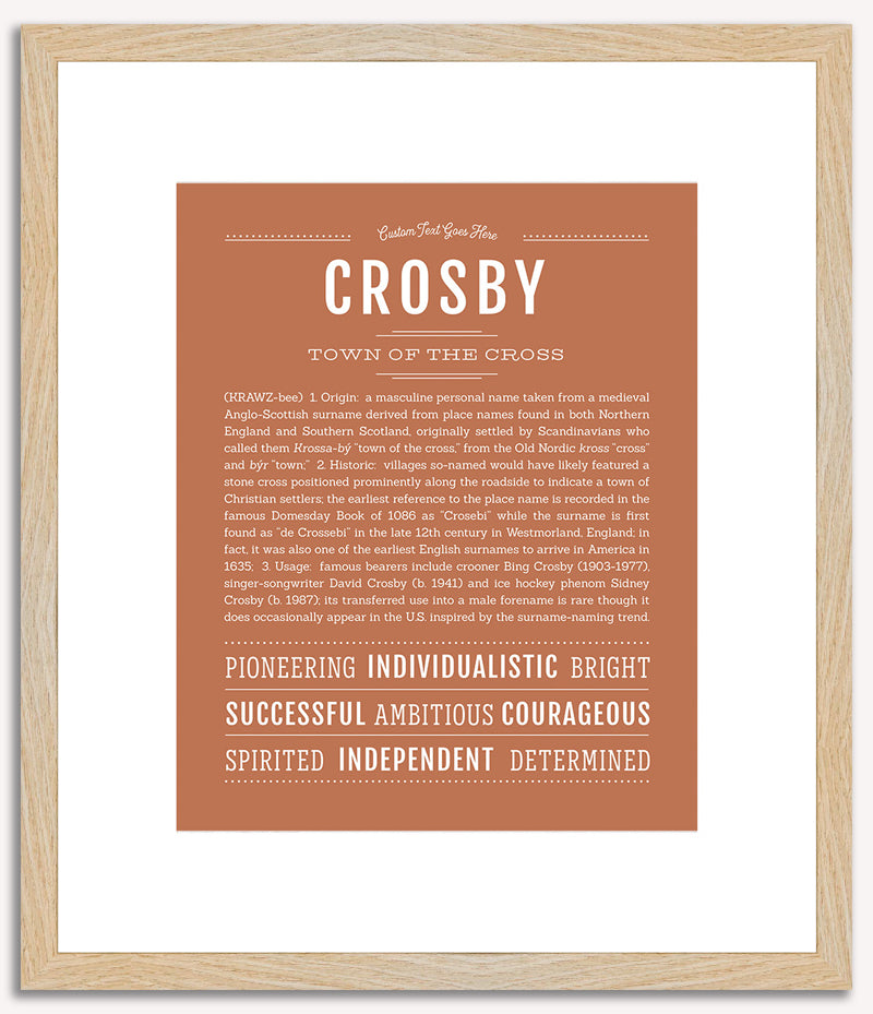 Crosby (male) | Name Art Print