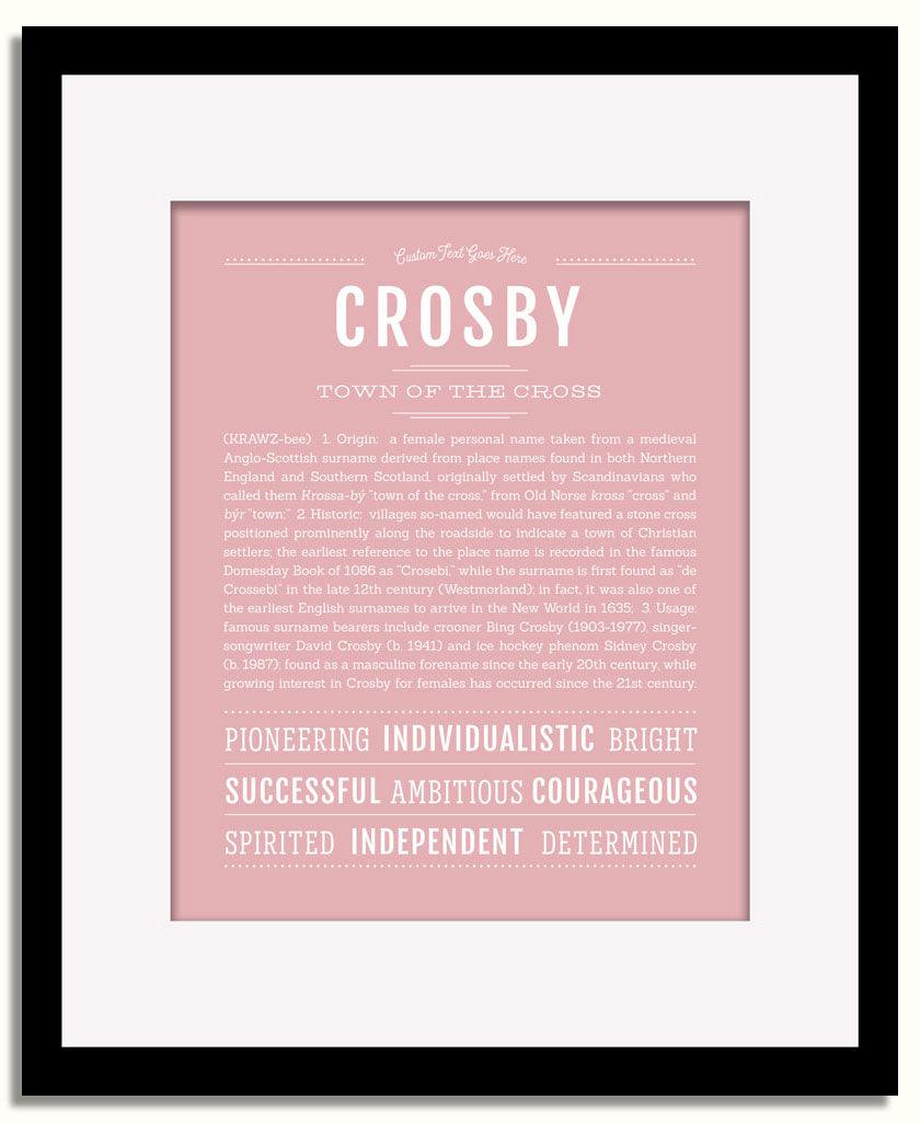 Frame Options | Dusty Rose | Black Frame, Matted