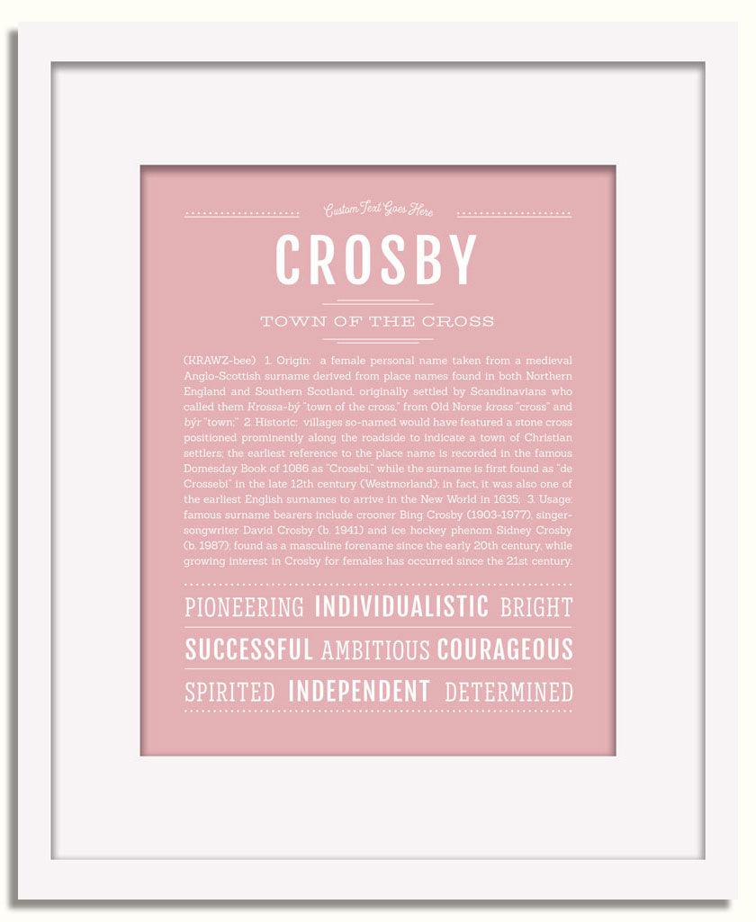 Frame Options | Dusty Rose | White Frame, Matted