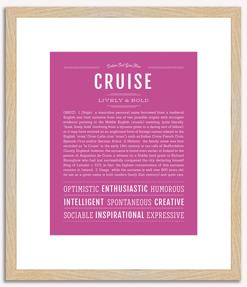 Cruise | Name Art Print