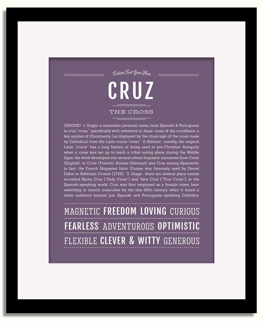 Frame Options | Deep Purple | Black Frame, Matted