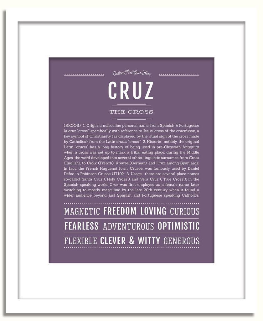 Frame Options | Deep Purple | White Frame, Matted