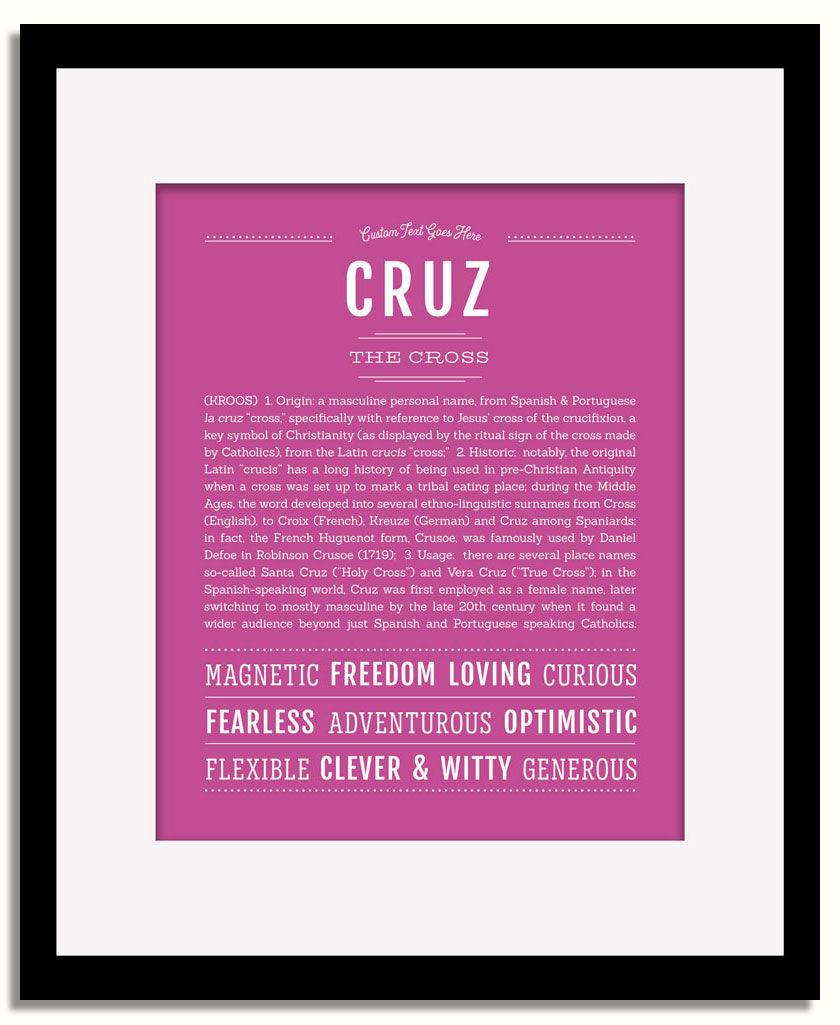 Frame Options | Dark Pink | Black Frame, Matted