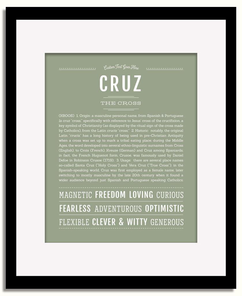 Frame Options | Sage | Black Frame, Matted