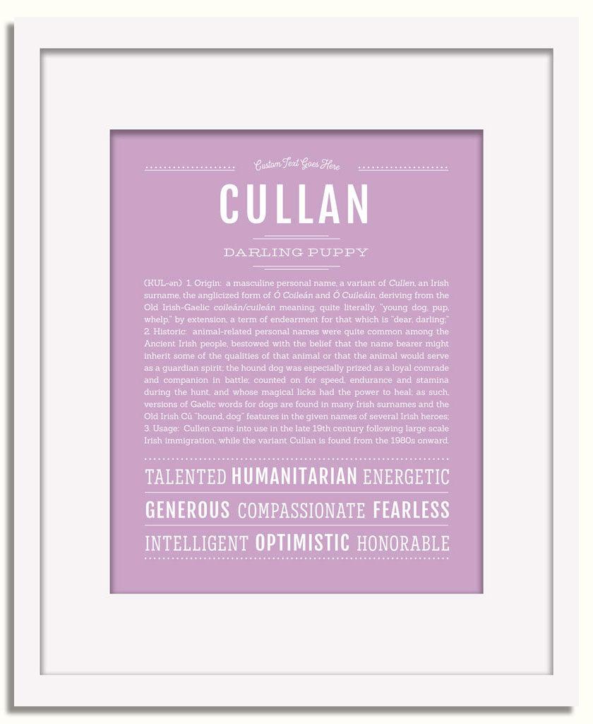 Frame Options | Lilac | White Frame, Matted