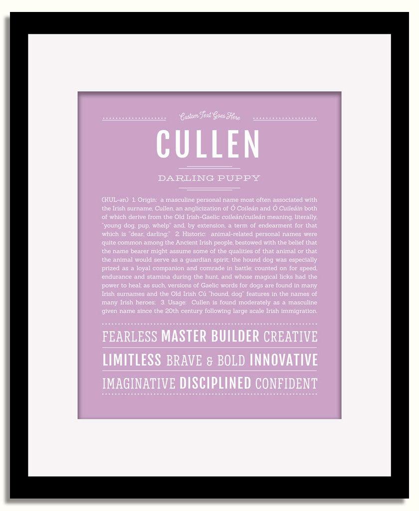 Frame Options | Lilac | Black Frame, Matted