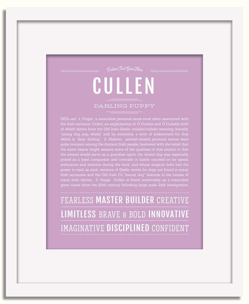 Frame Options | Lilac | White Frame, Matted