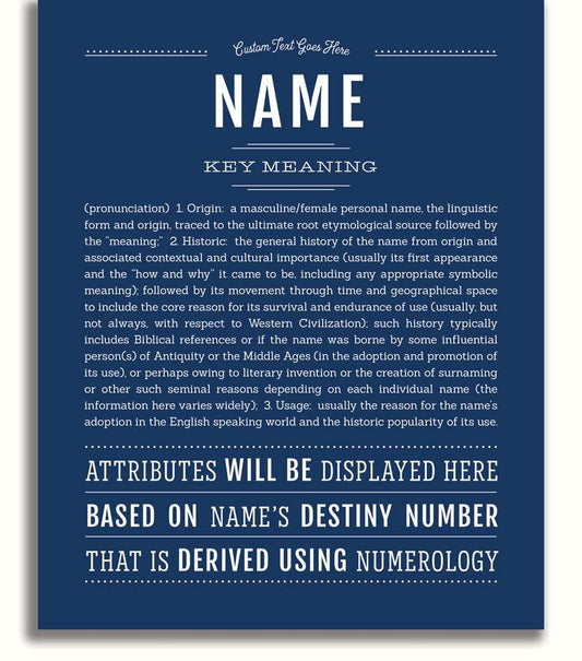 Frame Options | Midnight Blue | No Frame