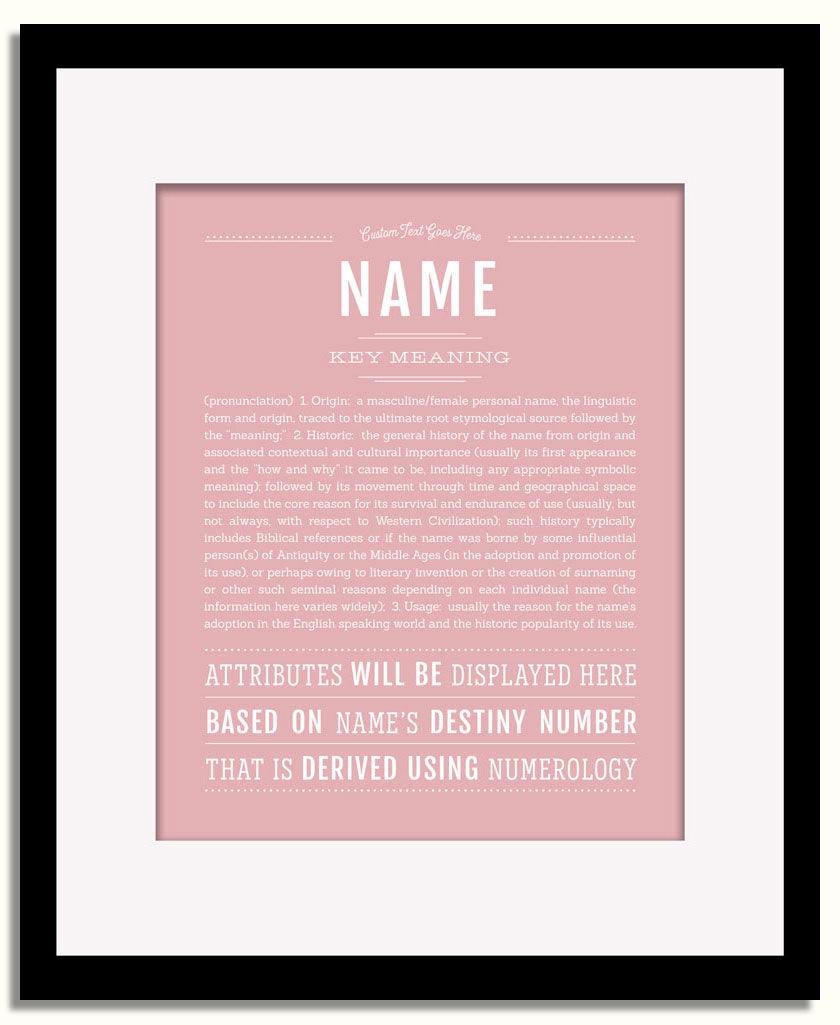 Frame Options | Dusty Rose | Black Frame, Matted