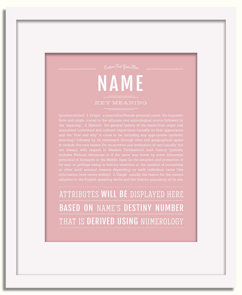 Frame Options | Dusty Rose | White Frame, Matted