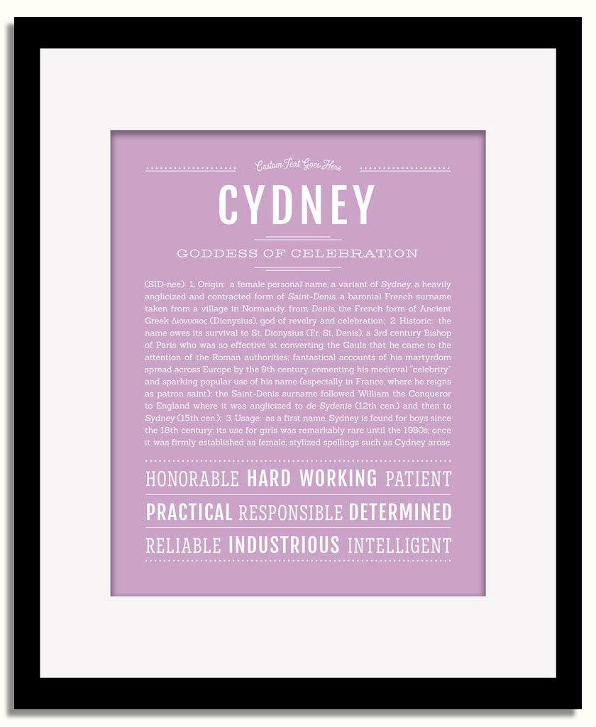 Frame Options | Lilac | Black Frame, Matted