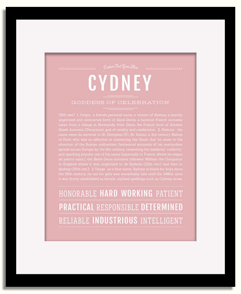 Frame Options | Dusty Rose | Black Frame, Matted