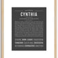 Cynthia | Name Art Print