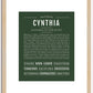 Cynthia | Name Art Print