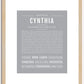 Cynthia | Name Art Print