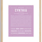 Cynthia | Name Art Print