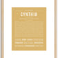 Cynthia | Name Art Print