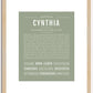 Cynthia | Name Art Print