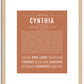 Cynthia | Name Art Print