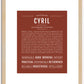 Cyril | Name Art Print