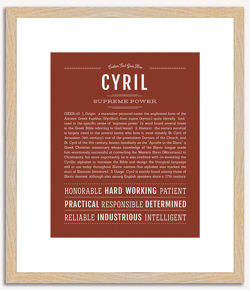 Cyril | Name Art Print