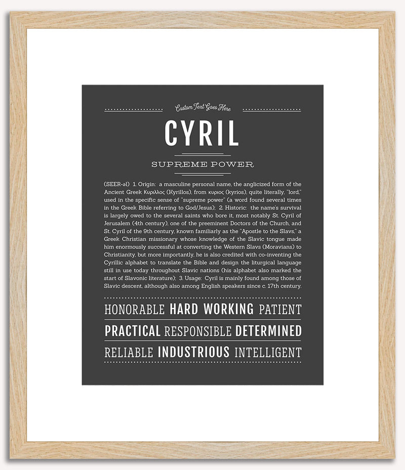 Cyril | Name Art Print