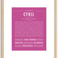 Cyril | Name Art Print