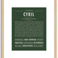 Cyril | Name Art Print