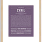 Cyril | Name Art Print