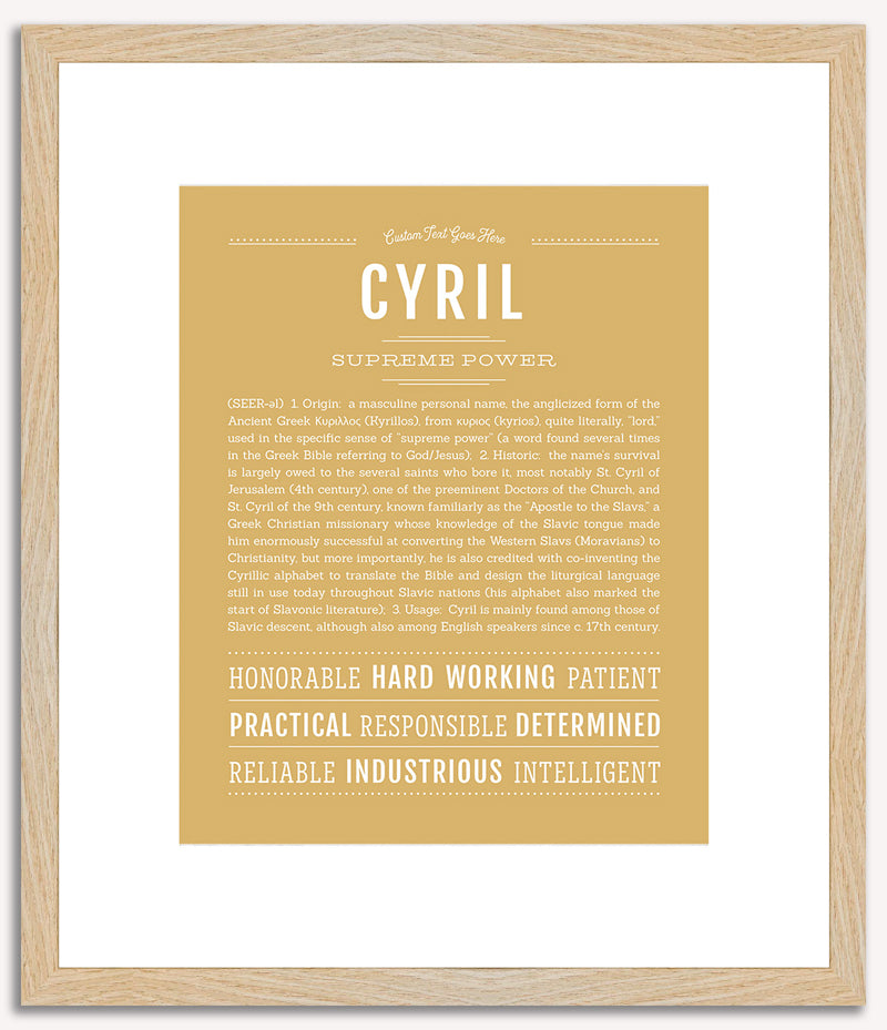 Cyril | Name Art Print