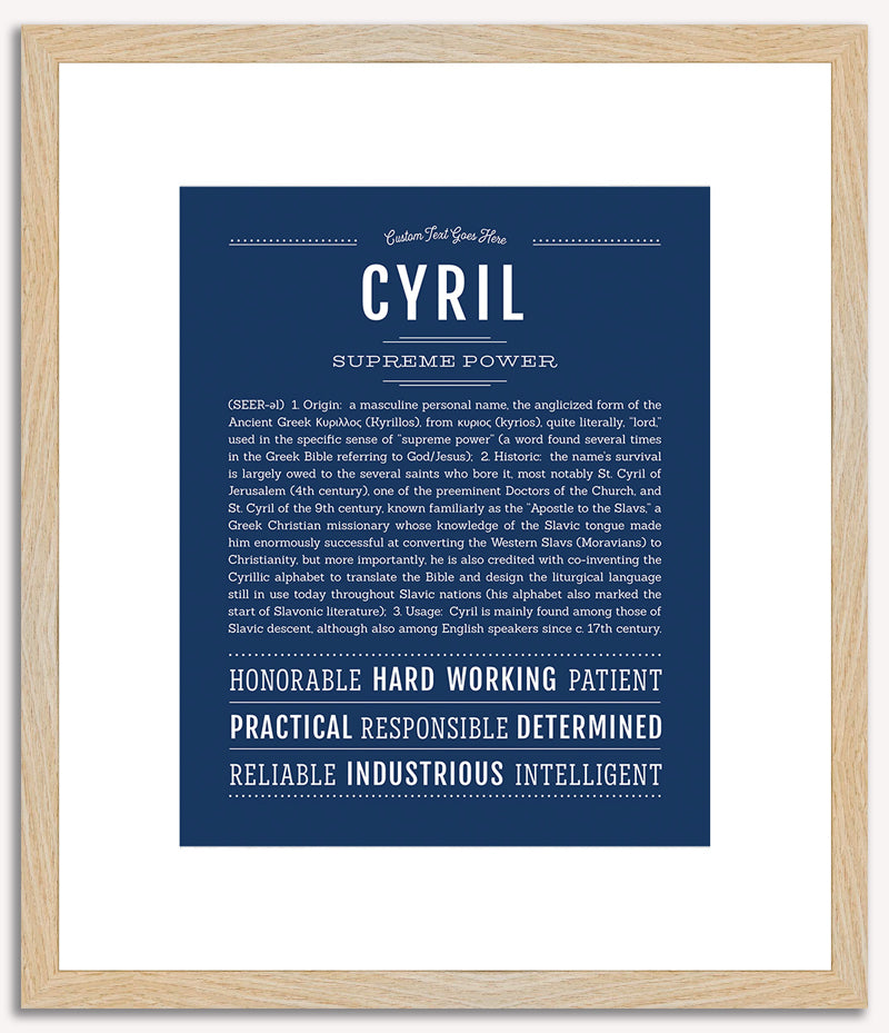 Cyril | Name Art Print