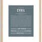 Cyril | Name Art Print