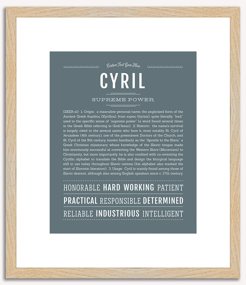 Cyril | Name Art Print