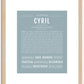 Cyril | Name Art Print