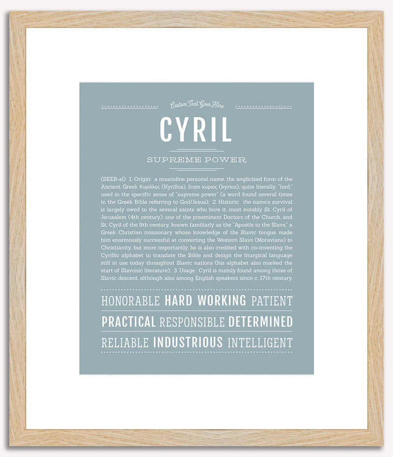 Cyril | Name Art Print