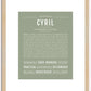 Cyril | Name Art Print