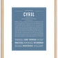 Cyril | Name Art Print