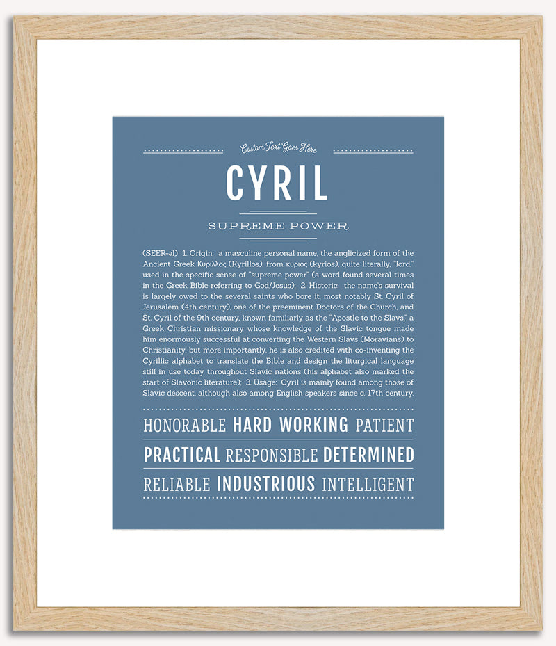 Cyril | Name Art Print