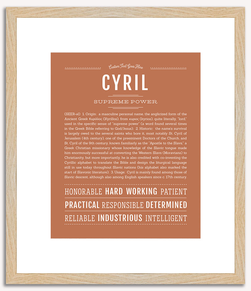 Cyril | Name Art Print