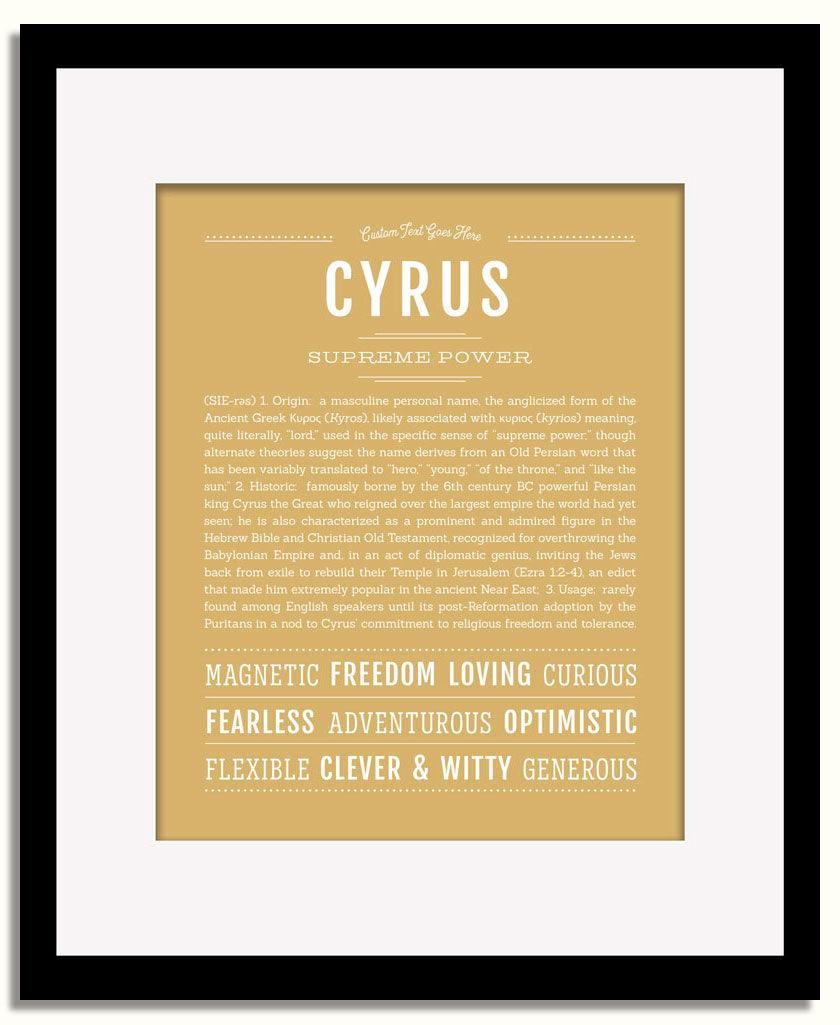 Frame Options | Matte Gold | Black Frame, Matted