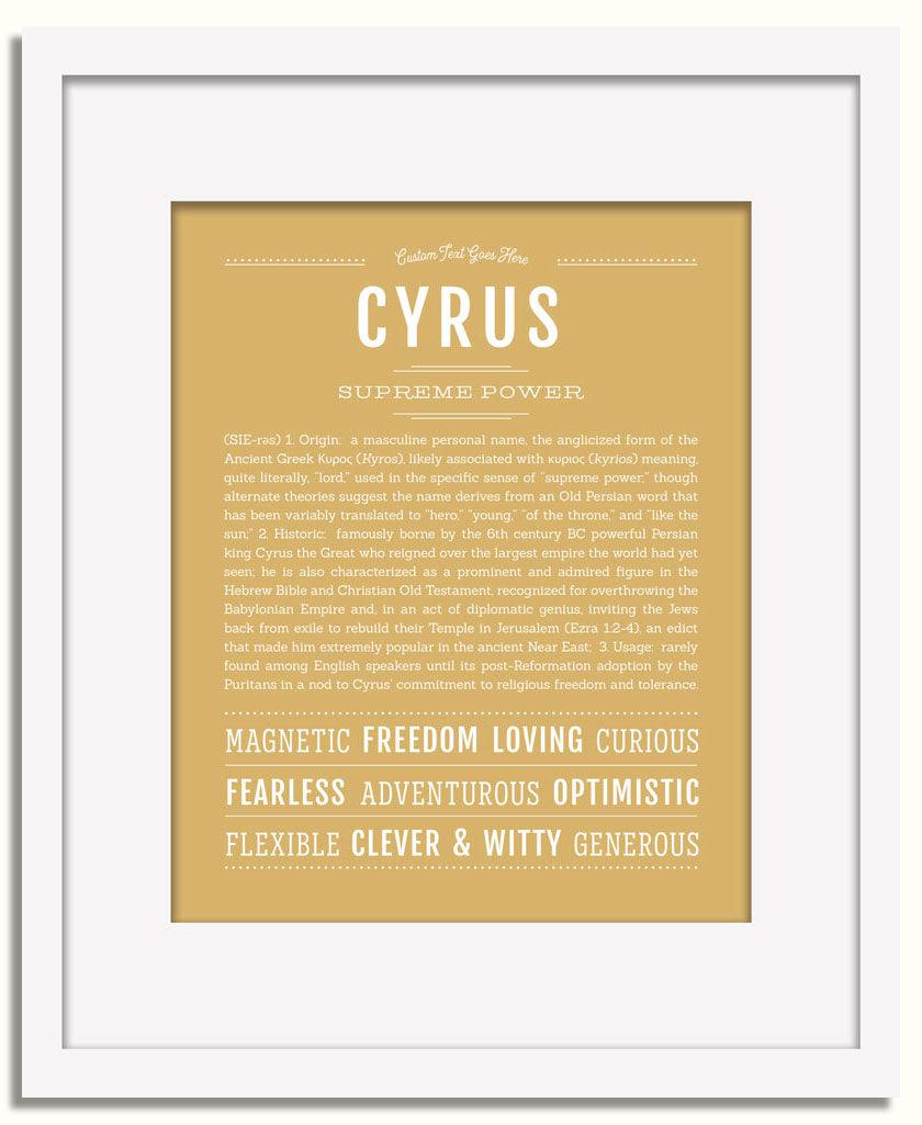 Frame Options | Matte Gold | White Frame, Matted