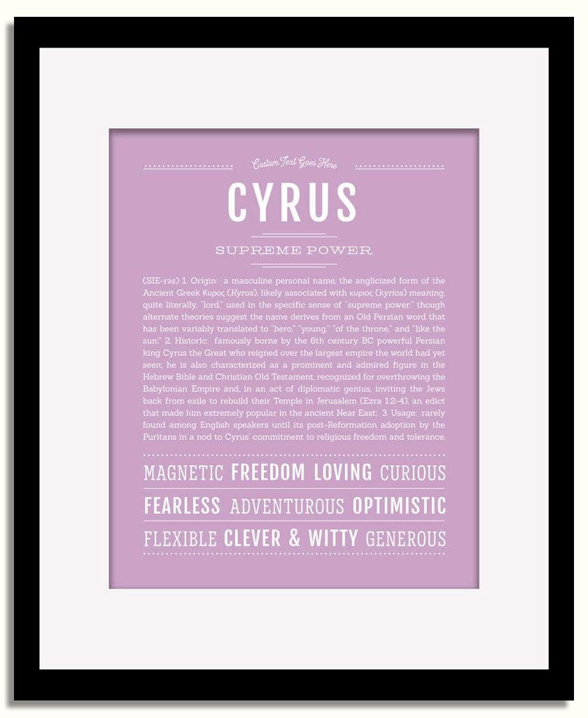 Frame Options | Lilac | Black Frame, Matted